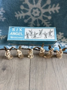 Vintage ARA Kunststoff sechs Engel Musiker Figuren mit Originalkarton - Bild 1 von 4