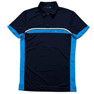 J. Lindeberg Gofl Poloshirt Herren M Hemdärmel Andreas Slim Fit Stretch Blau - Bild 1 von 6