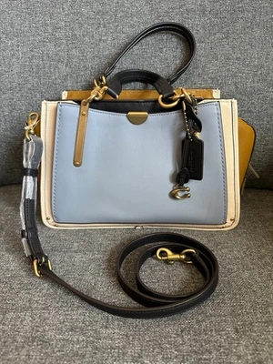 NUEVO CON ETIQUETAS COACH 31633 Dreamer In Colorblock Bolso Bandolera de Hombro Niebla Paja Multi Foto 1 de 4
