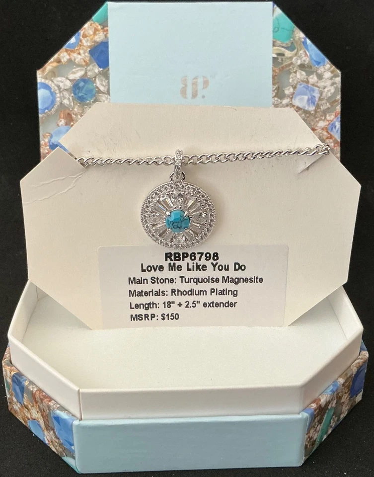Collar Bomb Party “Love Me Like You Do” RBP6798 Turquesa Mag Rodio 23 de diciembre Foto 1 de 1