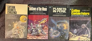 Edmond Hamilton, 4 vntg Captain Future, Popular Library, VG 1960s - Picture 1 of 17