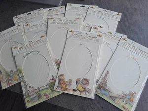 12 Colour Zodiac Printed Cards With Apertures for Cross Stitch/Photographs Etc - Picture 1 of 7