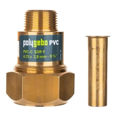 Gebo Klemmverbinder PolyGebo PVC A SDR9 Reparaturverschraubung Übergang 16-40mm