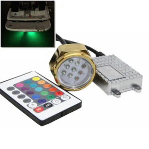 RGB Multicolor 27W Led Drain Plug Lights Marine Boat Underwater LED Lights Lamp - Picture 1 of 6
