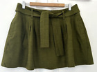 NEXT.  GREEN TEXTURED MARL SKIRT (GREAT WITH LEGGINGS) POCKETS & BELT. SIZE 14
