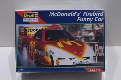 REVELL MONOGRAM MCDONALD’S FIREBIRD FUNNY CAR SCALE 1:24 MODEL KIT NEW 85-7636 - Image 1 of 4