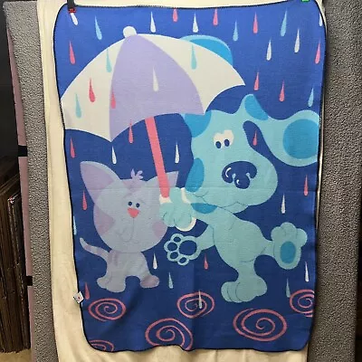 De colección 2002 Y2K 2001 Viacom Blues Clues - Manta Azul y Periwinkle 60x44 RARA Foto 1 de 4