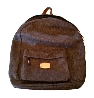 Michael Kors Cooper Women’s Large MK Pebbled Brown Leather Gold-plates Backpack  - Image 1 of 4