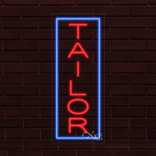 NEW "TAILOR" w/BORDER VERTICAL 30x12 INCH LED FLEX WINDOW/WALL INDOOR SIGN 31631 - Image 1 of 1