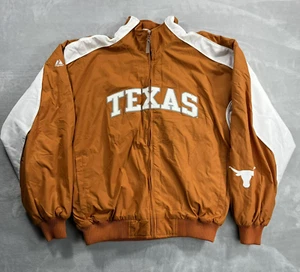 Vintage Majestic Texas Longhorns UT Zip Jacke Herren XL orange Fleece bestickt - Bild 1 von 16