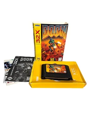 1994 Doom Sega Genesis 32X CIB Complete Original Box Manual - Image 1 of 4