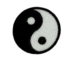 Patch ying yang embroidered iron on backpack karate tai chi martial arts - Picture 1 of 1
