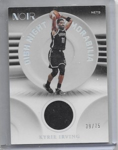 2020-21 Noir Dish Night Memorabilia- Kyrie Irving /75 Brooklyn Nets!