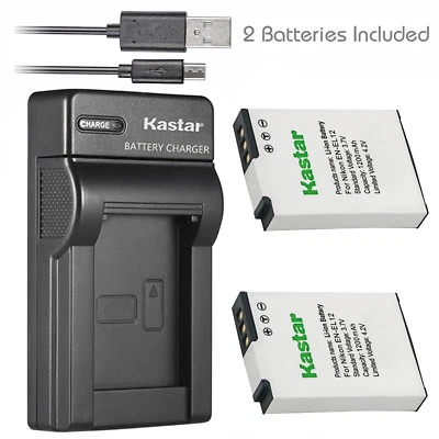 Kastar EN-EL12 battery charger for Nikon S6100 S6150 S6200 S6300 S8000 S8100 - Image 1 of 4