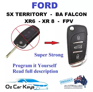 FORD FALCON BA REMOTE FLIP KEY FOB XR6 XR8 SX TERRITORY PFV 2002 2003 2004 2005 - Picture 1 of 14