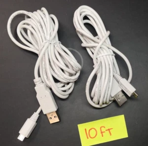 2-Pack White Micro USB Charging Cable for Smartphones, Cameras. Android. 2pc. - Photo 1 sur 5