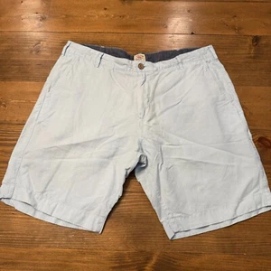 Faherty Shorts Mens 36 Linen Blend Blue Comfort Casual Beach Outdoors - Picture 1 of 6