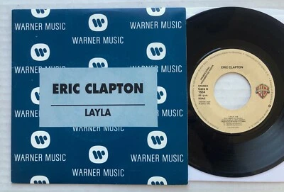 ERIC CLAPTON Layla (Unplugged) 1992 SPAIN Promo 7" MINTY 45 + Picture Sleeve - Image 1 of 2