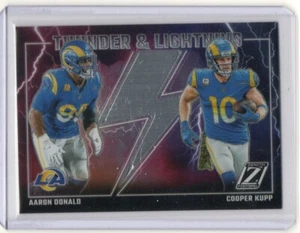 2023 Zenith Cooper Cupp / Aaron Donald  Red And Blue Thunder & lightning Rams - Picture 1 of 2
