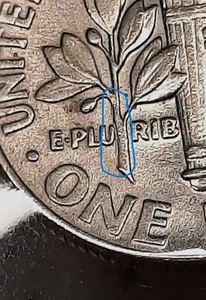 2000 P Roosevelt Dime Reverse Die Clash - Picture 1 of 5