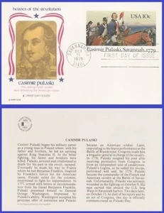 USA4 #UX79 U/A FLEETWOOD FDC   Casimir Pulaski - Picture 1 of 1