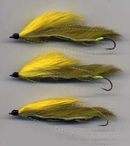 Trout Flies: Snake Flies: Mark Two - Flappers x 3 UK Tied size 8 (code 630) - Picture 1 of 3