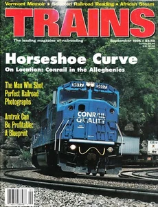 TRAINS 9/95 HORSESHOE CURVE, CONRAIL, AMTRAK, VERMONT MEMOIR, AFRICAN STEAM - Picture 1 of 2