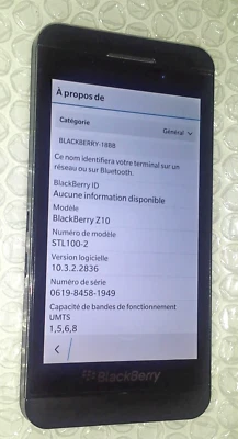 Telefono Smartphone 4.2p IPS BlackBerry Z10 Nero 4G Scatola Nuovo Sbloccato - Immagine 1 di 4