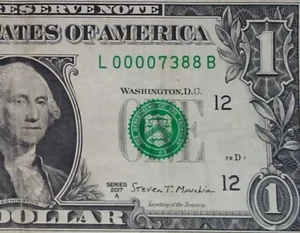 4 Digit 2017 A $1 Fancy Serial Number - Picture 1 of 3