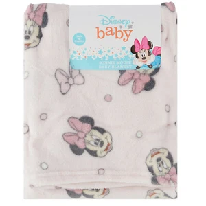 Disney Minnie Mouse Baby Blanket 30"x40" Pink Cudlie Soft Plush Newborn Gift New - Picture 1 of 3