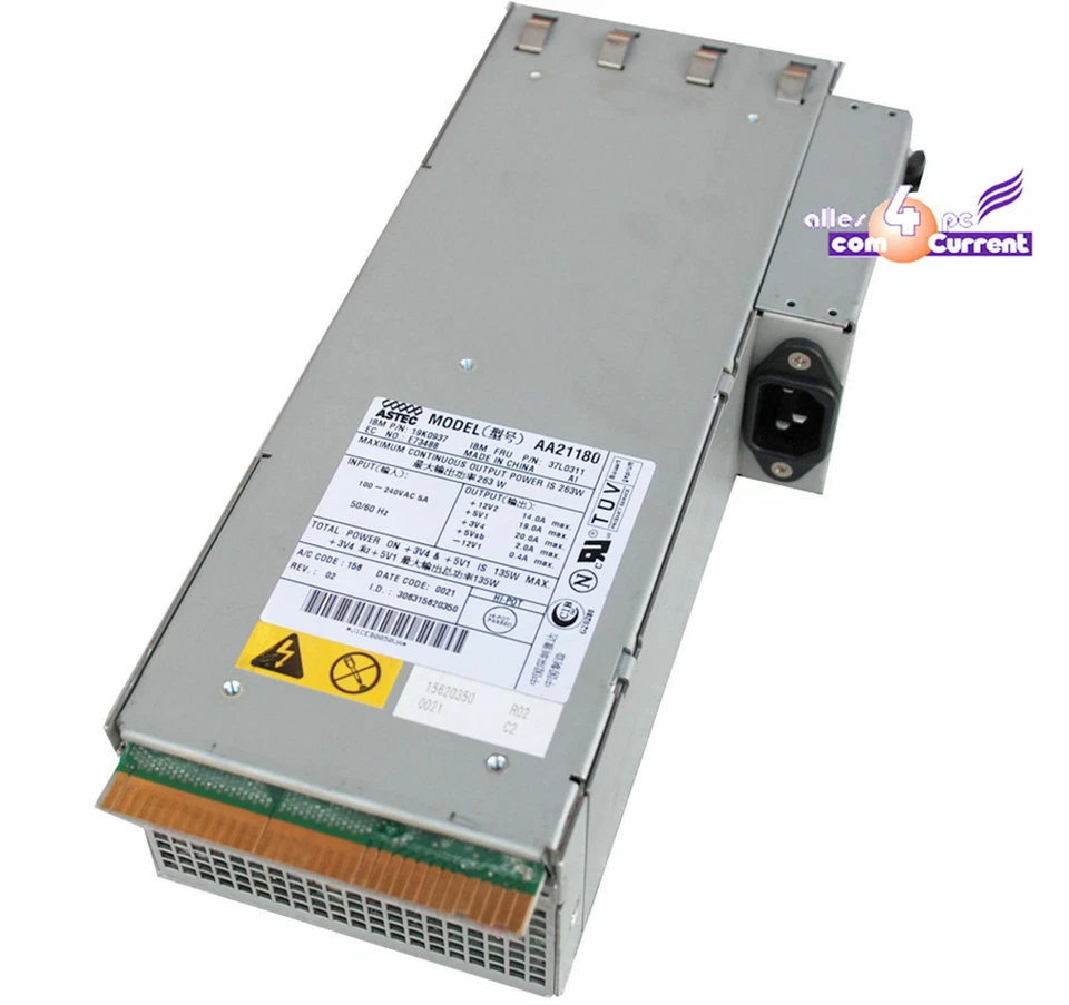 ASTEC SERVER NETZTEIL IBM xSERIES 232 340 342 350 NETFINITY 19K0937 37L0311 B334 - Bild 1 von 1