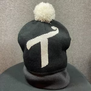 T.I.T.S Two in the Shirt Beanie Black White Embroidered Logo Unisex - Picture 1 of 6