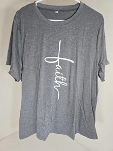 Neu XL - Damen Grafik T-Shirt, FAITH - Bild 1 von 13
