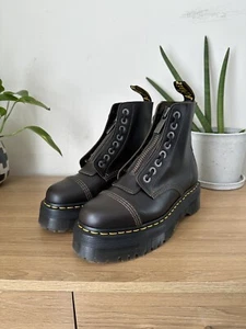 Botas Dr Martens Sinclair Marrón Nueva Orleans Cuero Plataforma Cuatro Cremallera Reino Unido 6 UE 39 - Imagen 1 de 21