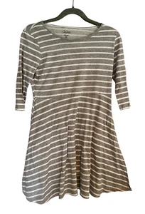 City Streets Girls Striped Gray And White Dress Size 18.5 XL -O - Picture 1 of 4
