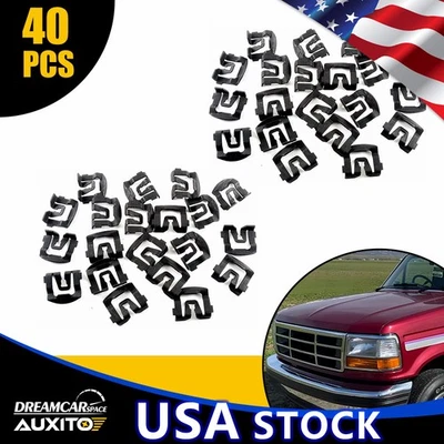 40X clipes de janela traseiros para Ford e para-brisa-1965-1993 moldagem C5ZZ6543413-B - Imagem 1 de 4