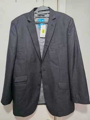 Mark Ecko Jacket Mens 44L Gray Heather Polyester Blazer Sport Coat Double Vented - Image 1 of 4