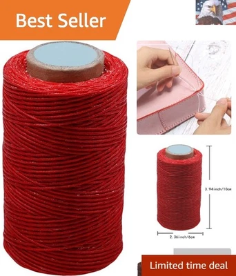 Versátil hilo encerado rojo de 284 yardas - Perfecto para coser y reparar cuero Foto 1 de 4