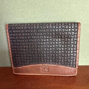 TED LAPIDUS PARIS Embossed Leather Logo Coin Wallet Purse France Rare - Picture 1 of 11