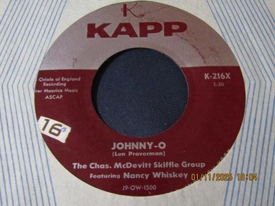 THE CHAS McDEVITT SKIFFLE GROUP-JOHNNY-O-KAPP NO UK ISSUE WITH THIS B SIDE — 第 1/2 张图片