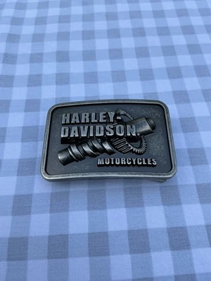 Harley-Davidson Hombres Raro Eje de Manivela y Engranaje Hebilla de Cinturón Plateado Foto 1 de 4