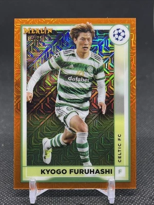 Mojo naranja Prizm Topps Merlin Kyogo Furuhashi 2023/25 Celtic Japan #35 Foto 1 de 2