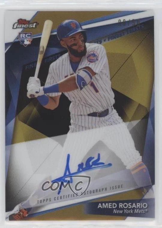 2018 Topps Finest Firsts Gold Refractor /50 Amed Rosario #FFA-AR Rookie Auto RC - Image 1 of 2