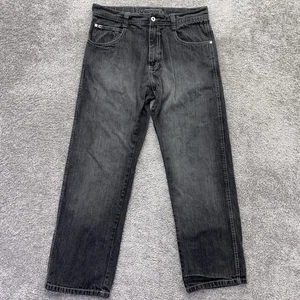 Southpole Jeans Mens 34x30 ACUTAL 33x30 Black Baggy Loose Y2K Skater Grunge - Picture 1 of 12
