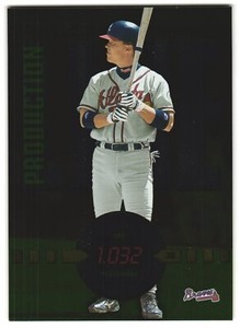 Chipper Jones 2002 Donruss Production Line   #PL-49  OPS, SN1032