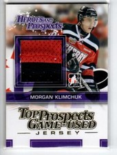 2013-14 ITG Heroes and Prospects Jersey Gold #TPM15 Morgan Klimchuk *#/10
