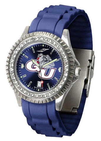 Women's Gonzaga University Bulldogs Watch Sparkle Bezel Silicone Band Cover
