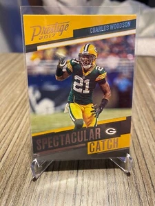 2017 Panini Prestige Spectacular Catch Insert Charles Woodson #18 - Picture 1 of 2