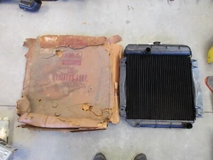 1955 56 Ford Car NOS Radiator Factory OEM Fomoco Brass Free Shipping! B6A-8005-A - Picture 1 of 15
