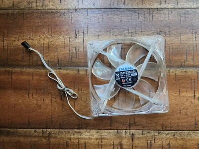 Zalman 120mm Case Fan, Clear with Blue LED, Model # ZA1225CSL - Image 1 of 4